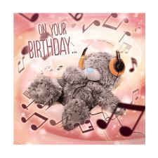 3D Holographic Headphones Me to You Bear Birthday Card Image Preview